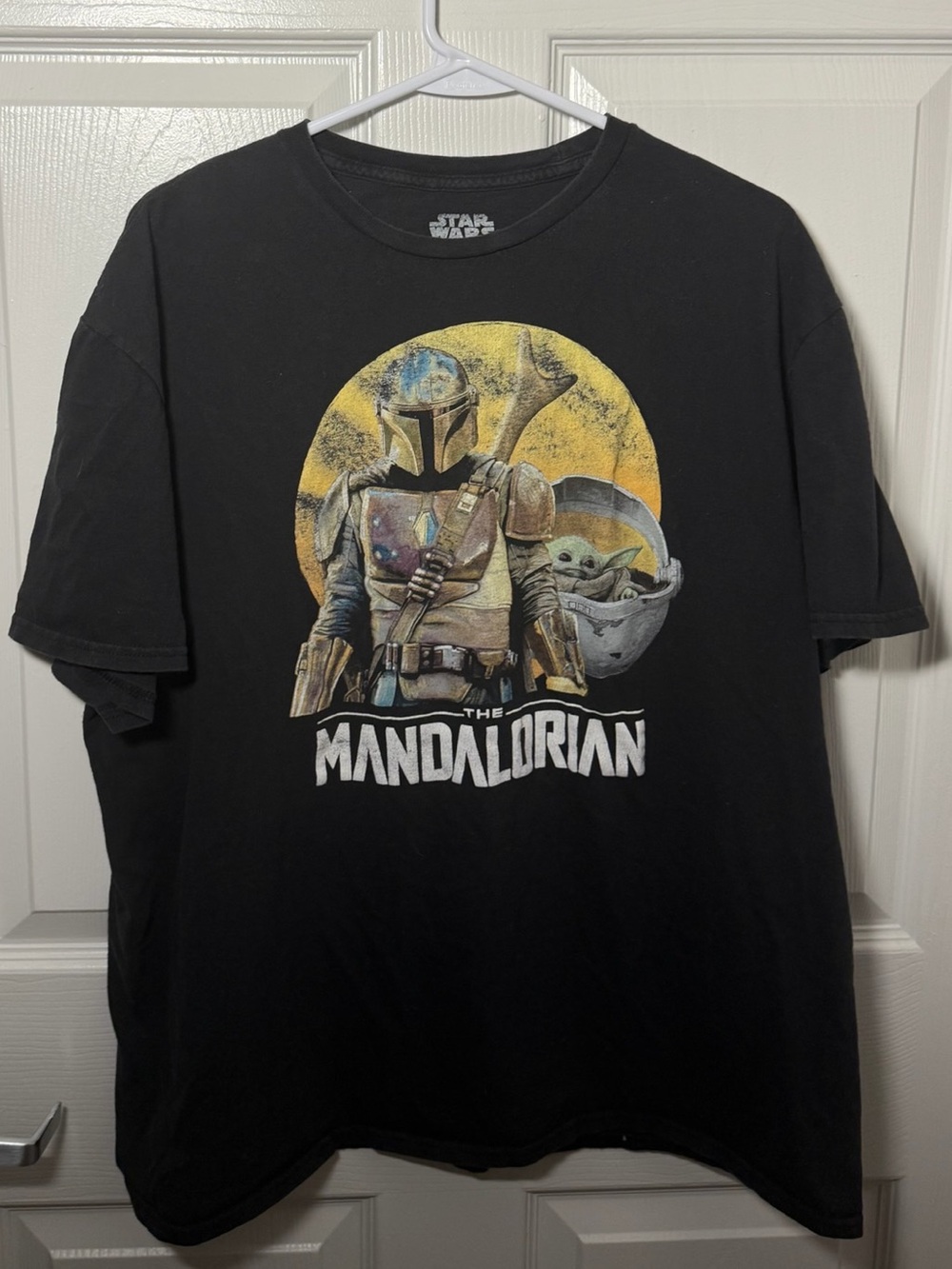 Fifth Sun Black The Mandalorian Graphic Tee with Yellow Accent